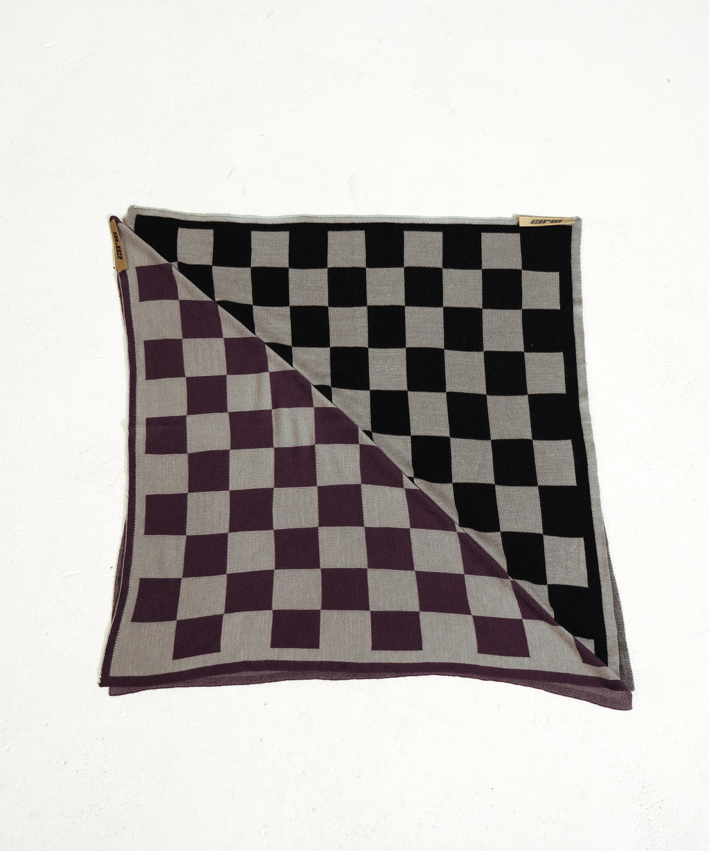 2048 Jacquard Knit Headscarf (Mauve-Gray)