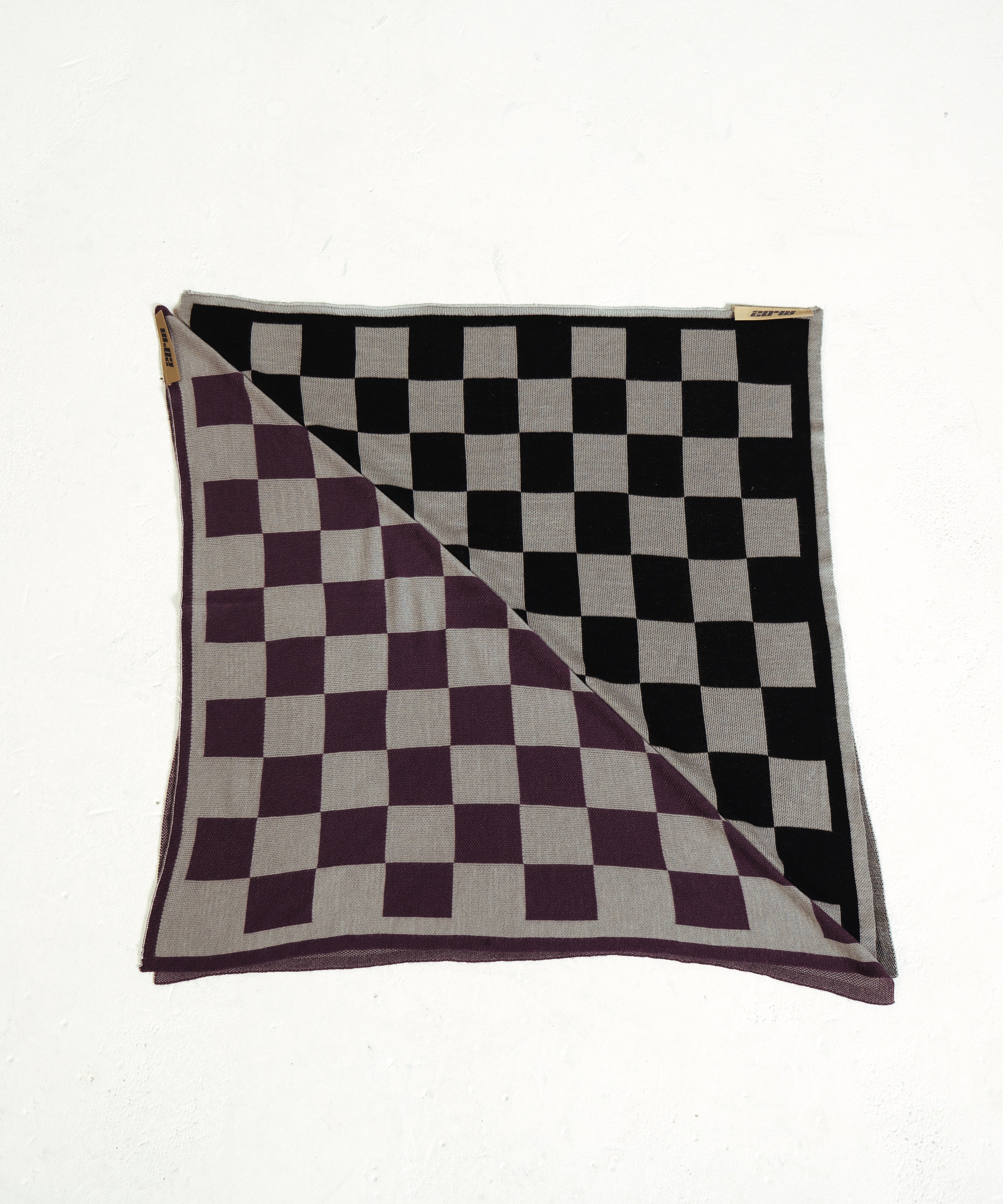 2048 Jacquard Knit Headscarf (Mauve-Gray)